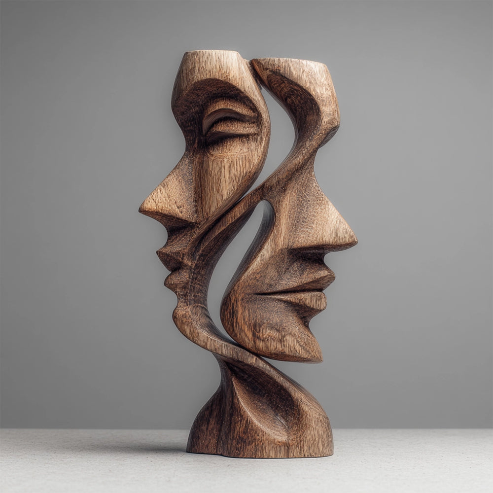 Dual Whisper | Wood Sculpture – AtelierOrna