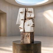Quadruple Stacked Profile Totem Sculpture