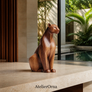 Panther Silhouette Sculpture