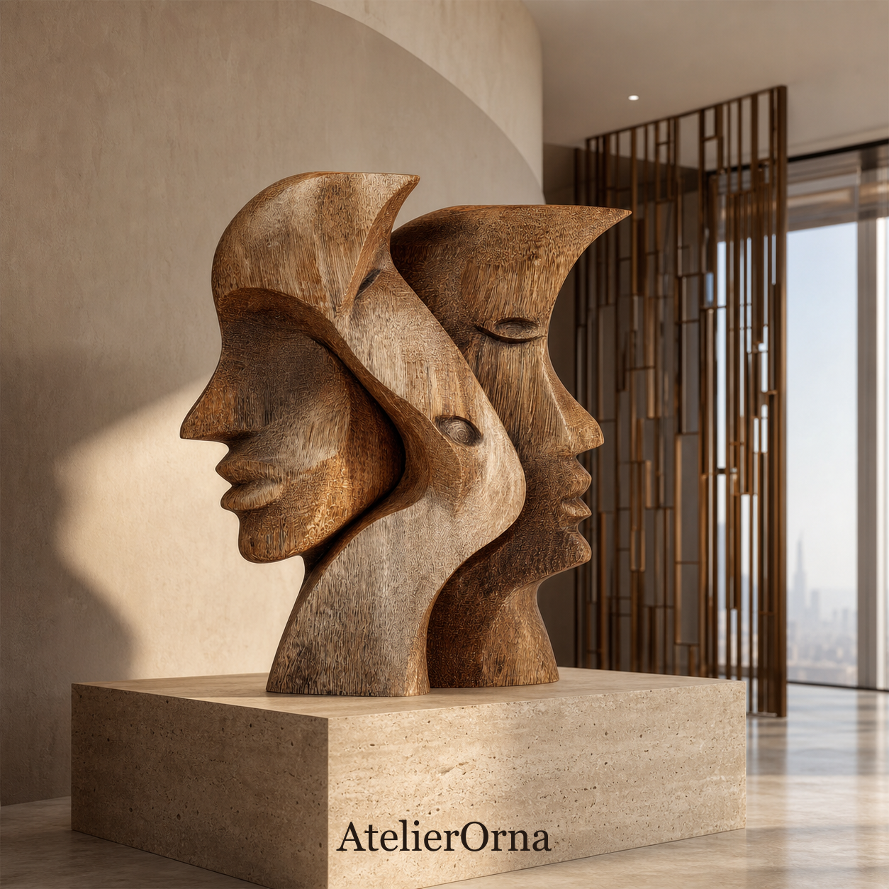 Intertwine Visage | Wood Sculpture