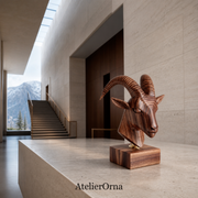Geometric Ibex Sculpture
