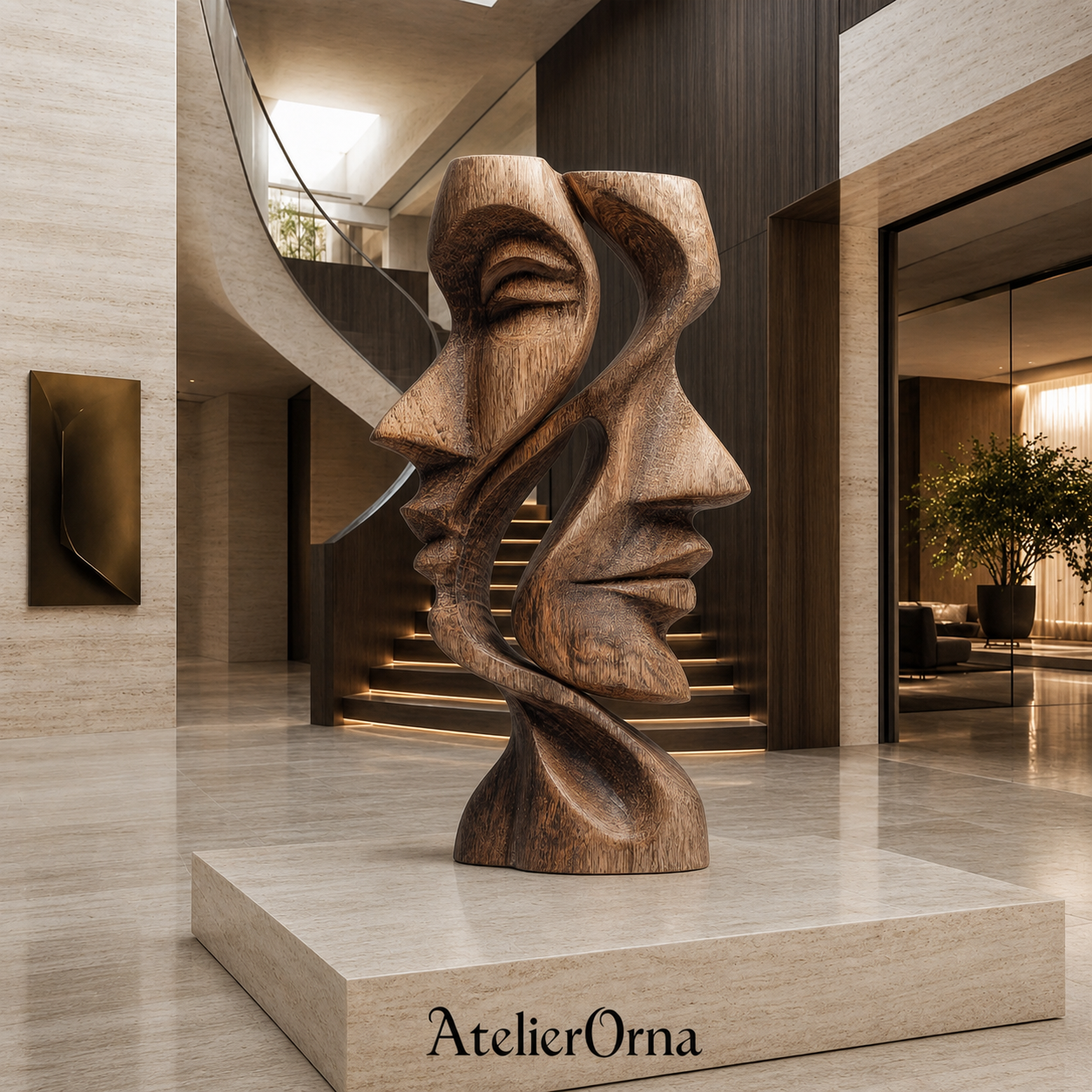 Dual Whisper | Wood Sculpture