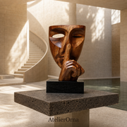 Polished Silence Mask Sculpture