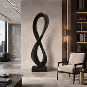 Large Wood Sculpture | Twisted Infinity Form