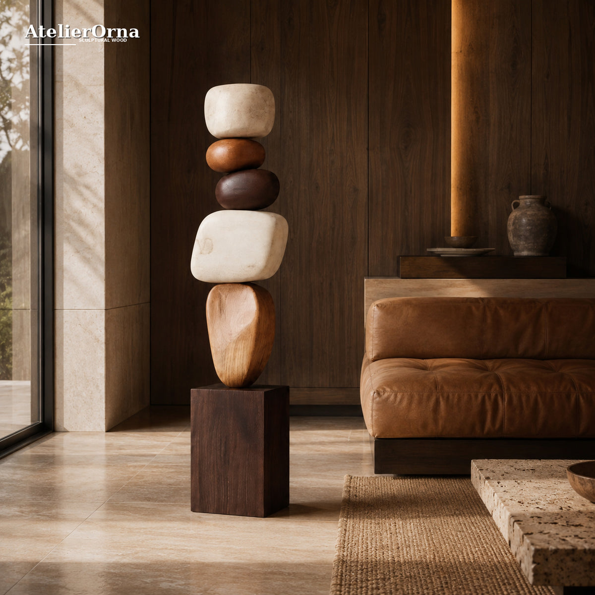 Large Wood Sculpture | Cairn of Calm