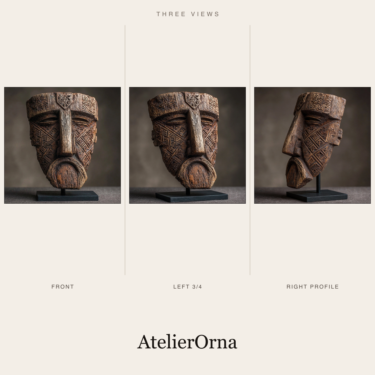Runic Guardian | Wood Sculpture