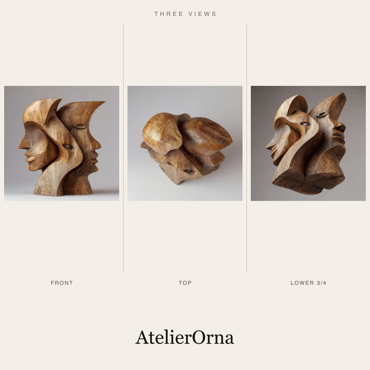 Intertwine Visage | Wood Sculpture