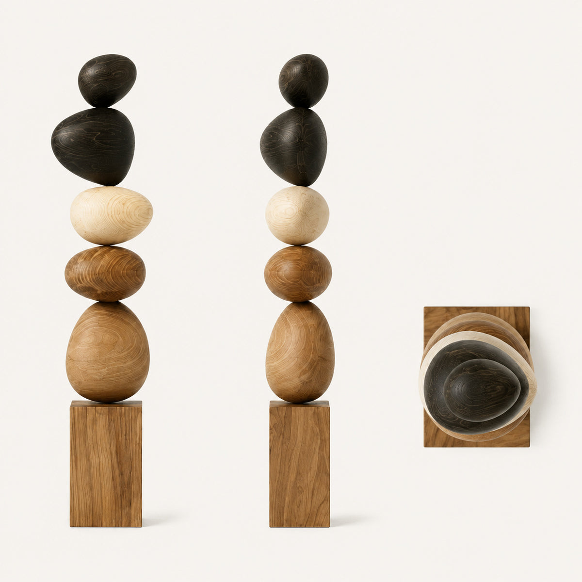 Large Wood Sculpture | Gradient Totem