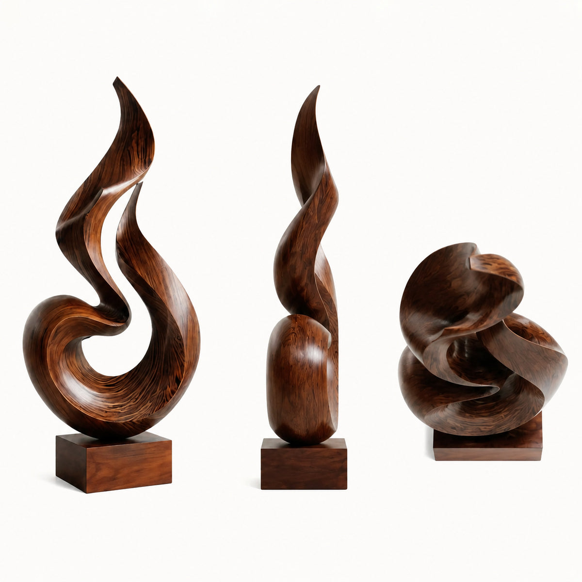 Large Wood Sculpture | Flame’s Embrace
