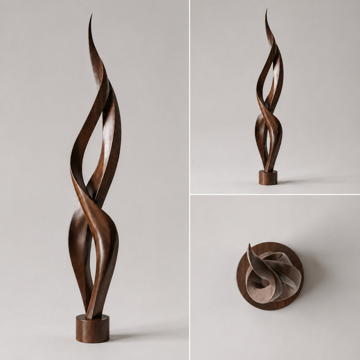 Large Wood Sculpture | Solid Wood Spire