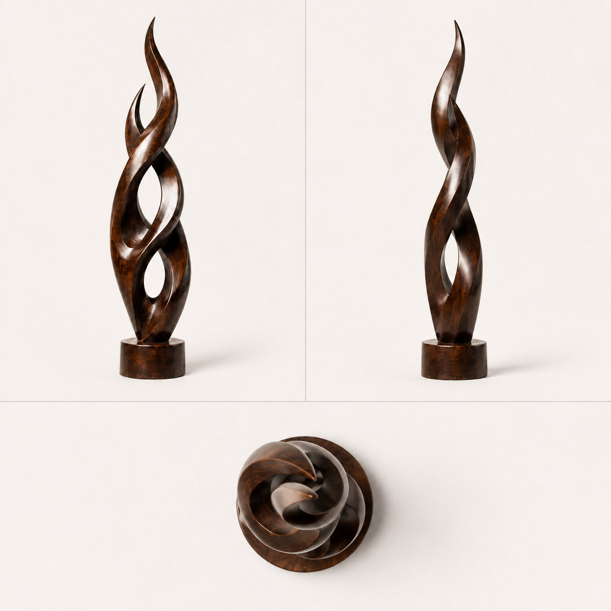 Large Wood Sculpture | Celestial Motion Form