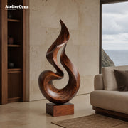 Large Wood Sculpture | Flame’s Embrace