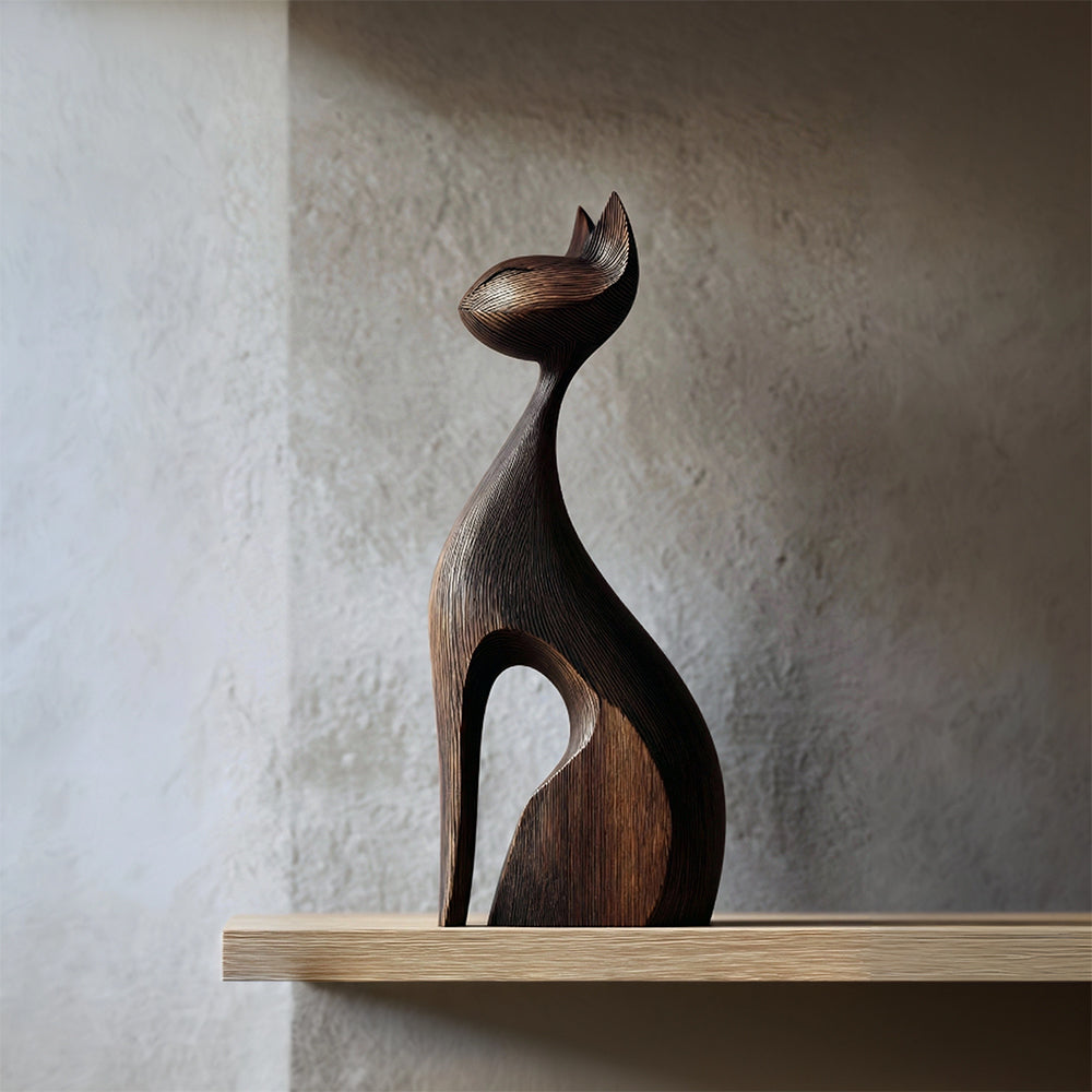 Sleek Feline | Wood Sculpture