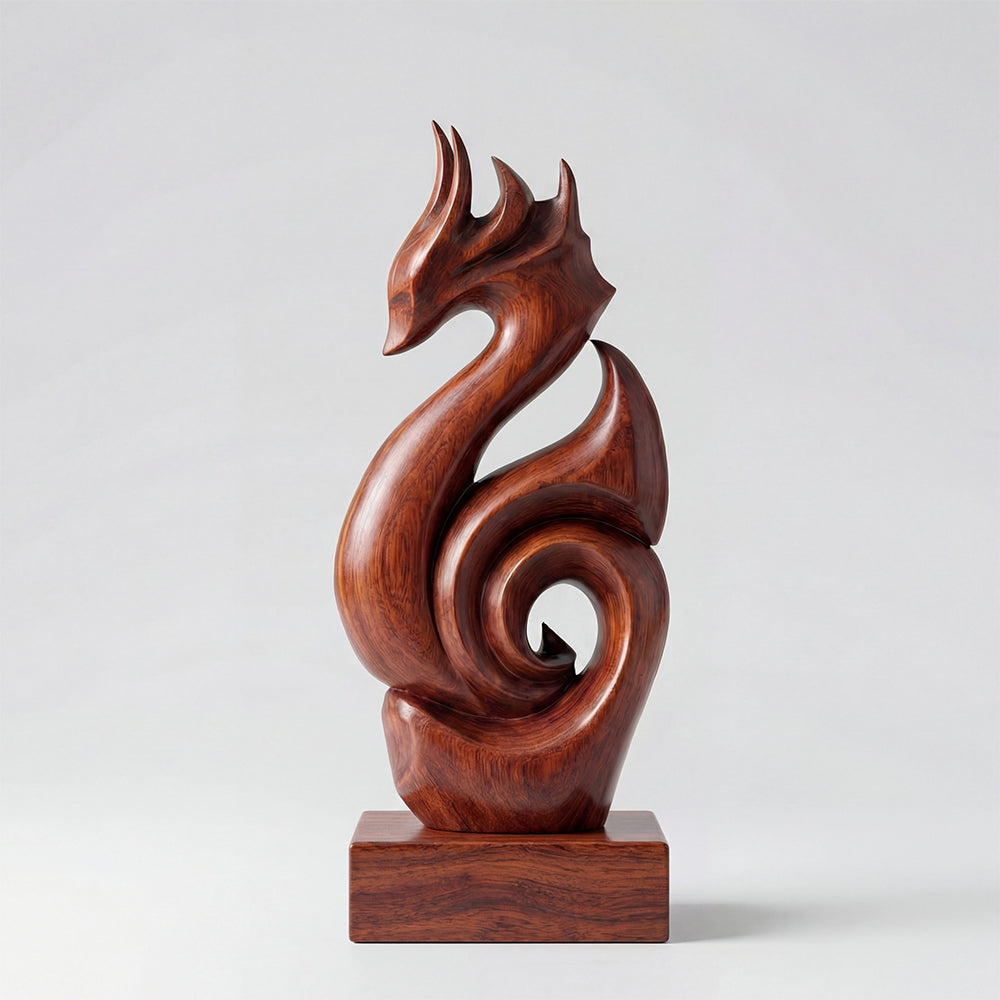 Auspicious Spiral | Wood Sculpture