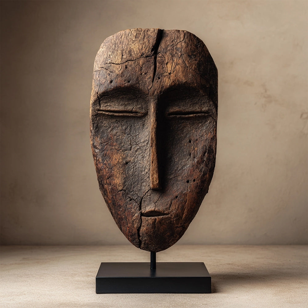 Fossilized Visage     | Wood Sculpture
