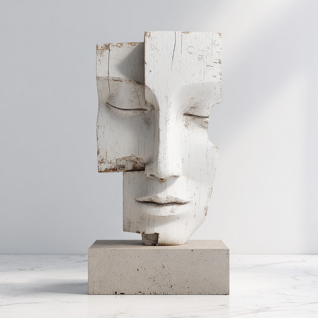 Fragmented Serenity｜ Wood Sculpture