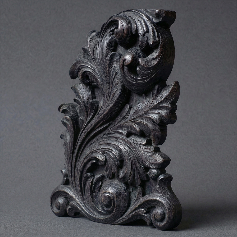 Obsidian Scroll | Wood Sculpture