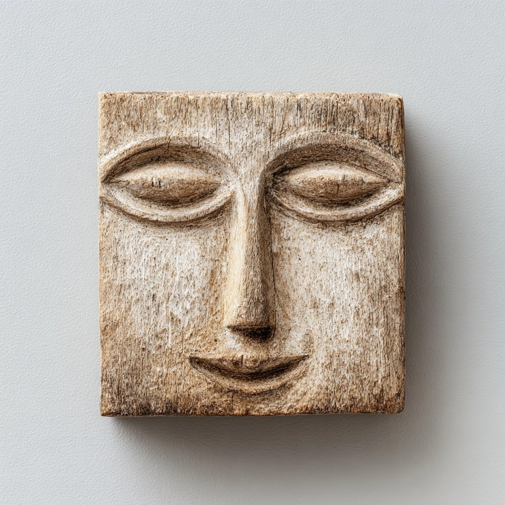 Meditative Face Relief｜ Wall Sculpture