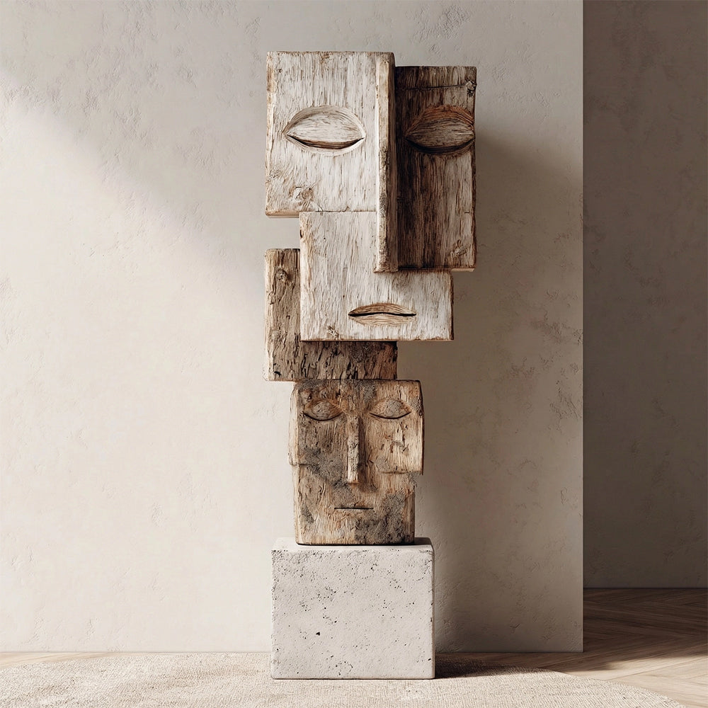 Faces of the Collective £ü Wood Sculpture