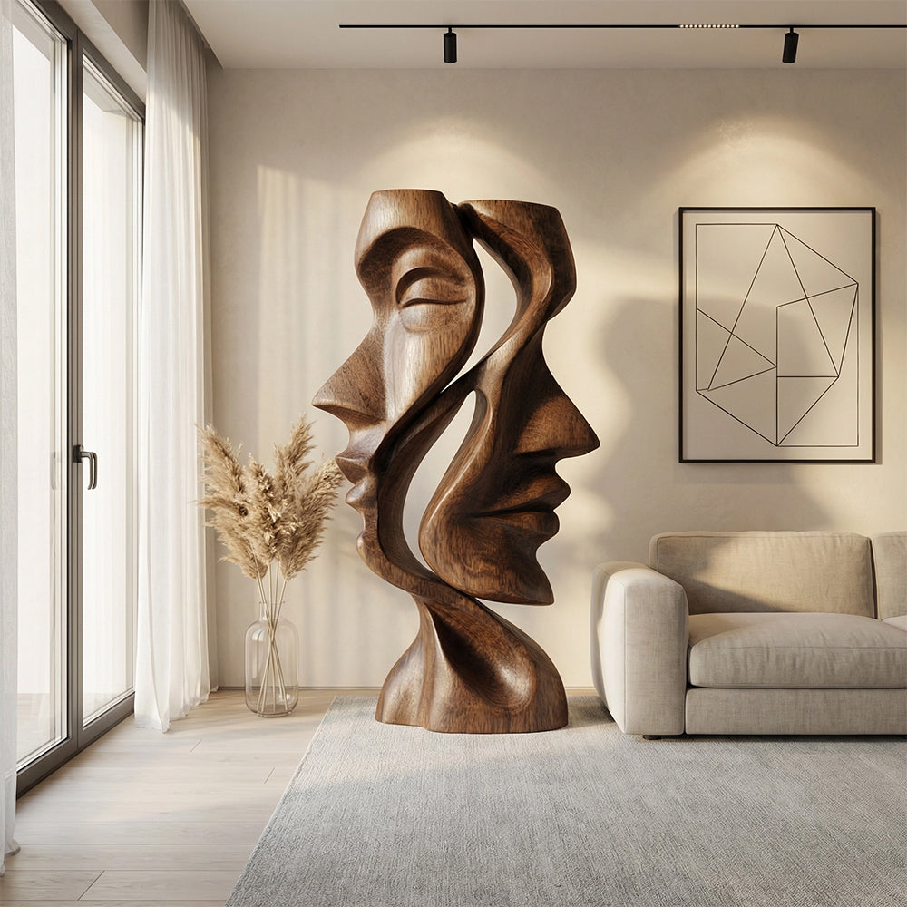 Dual Whisper | Wood Sculpture – AtelierOrna