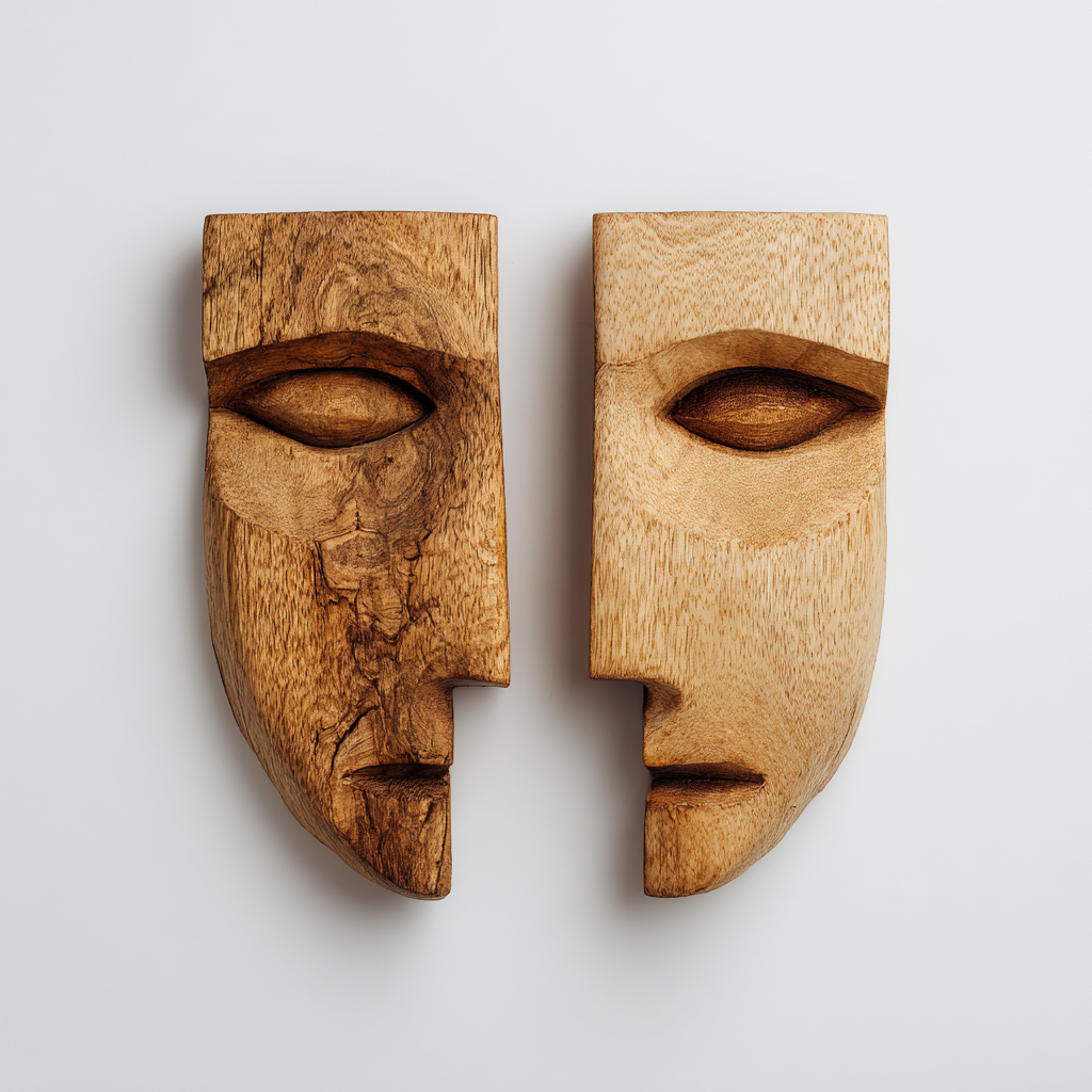 The Split Face Totems｜ Wall Sculpture