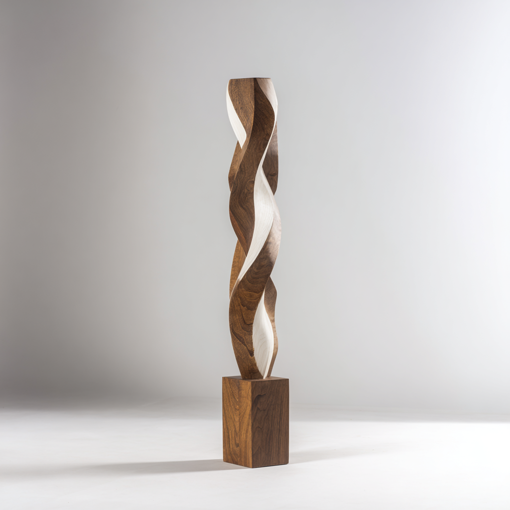 Intertwined Helix    | Large Wood Sculpture