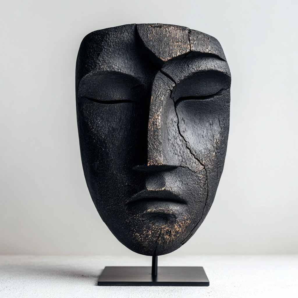 Eroded Visage Mask Sculpture
