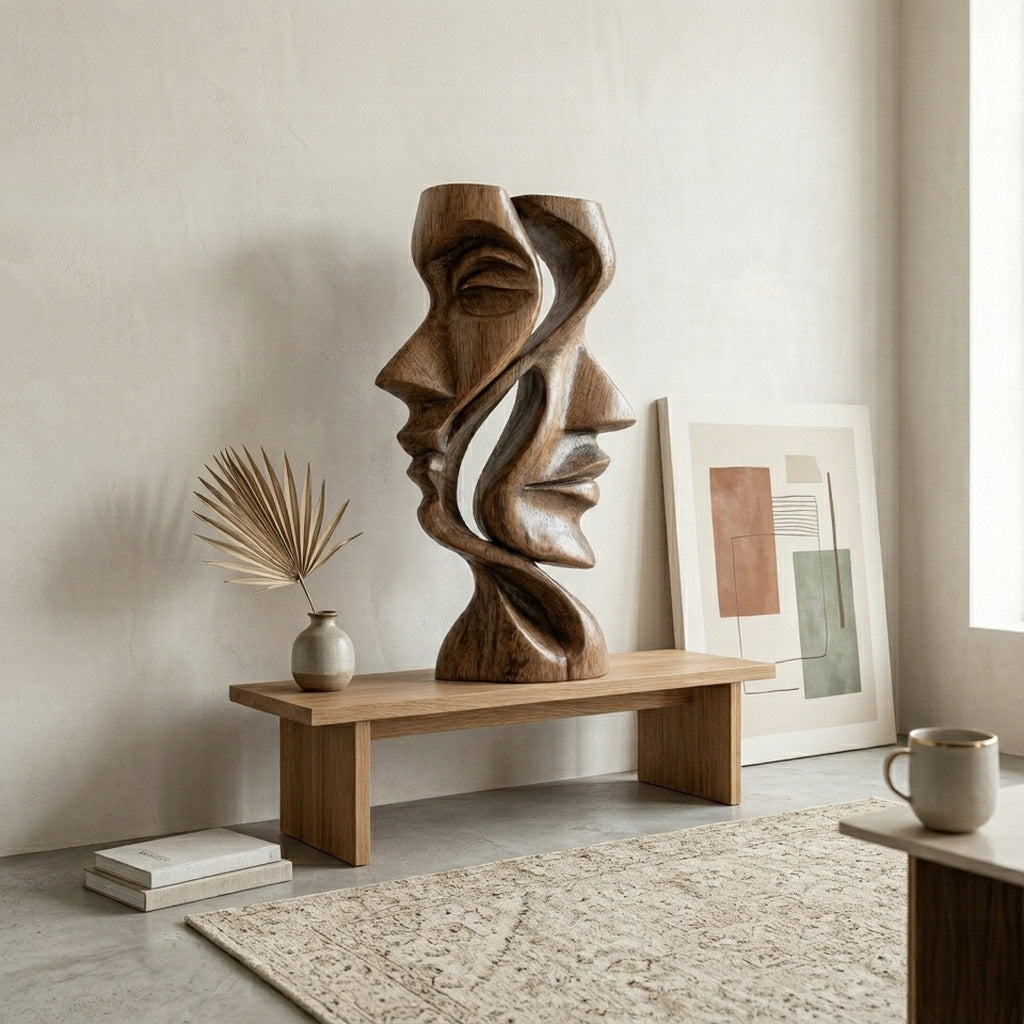 Dual Whisper | Wood Sculpture – AtelierOrna