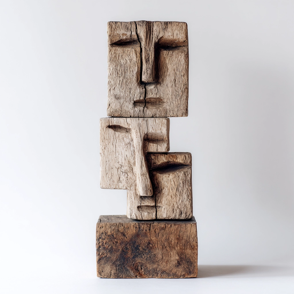 Asymmetrical Tiered Totem Sculpture