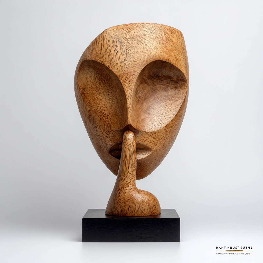 Minimalist Whisper Mask Sculpture