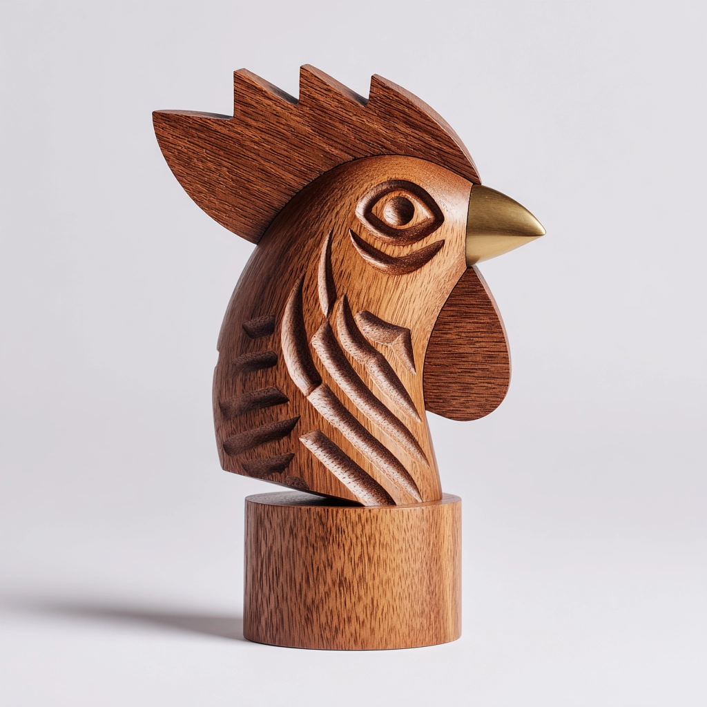Brass-Beaked Gallus Sculpture