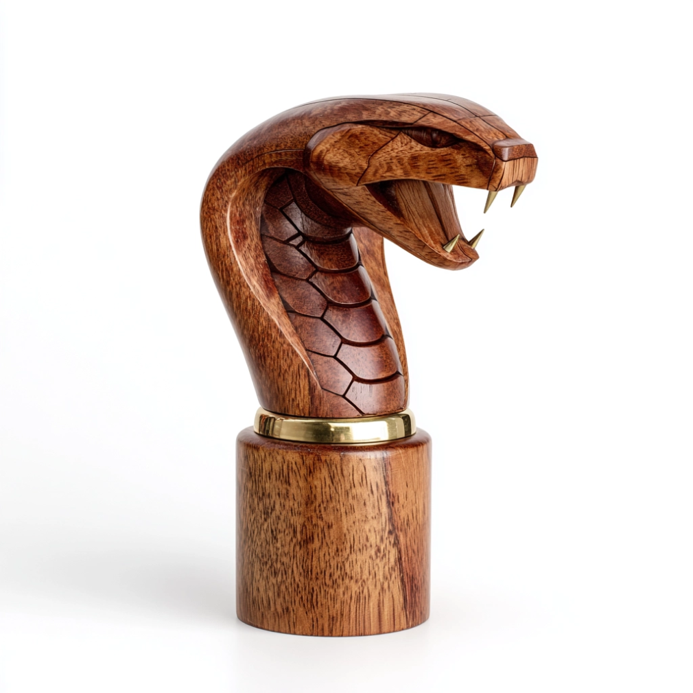 Faceted Spectacled Cobra Bust