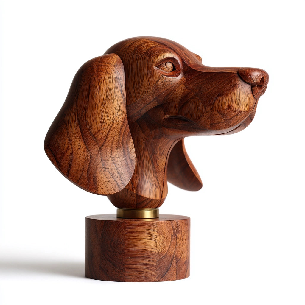 Modern Canine Profile Sculpture