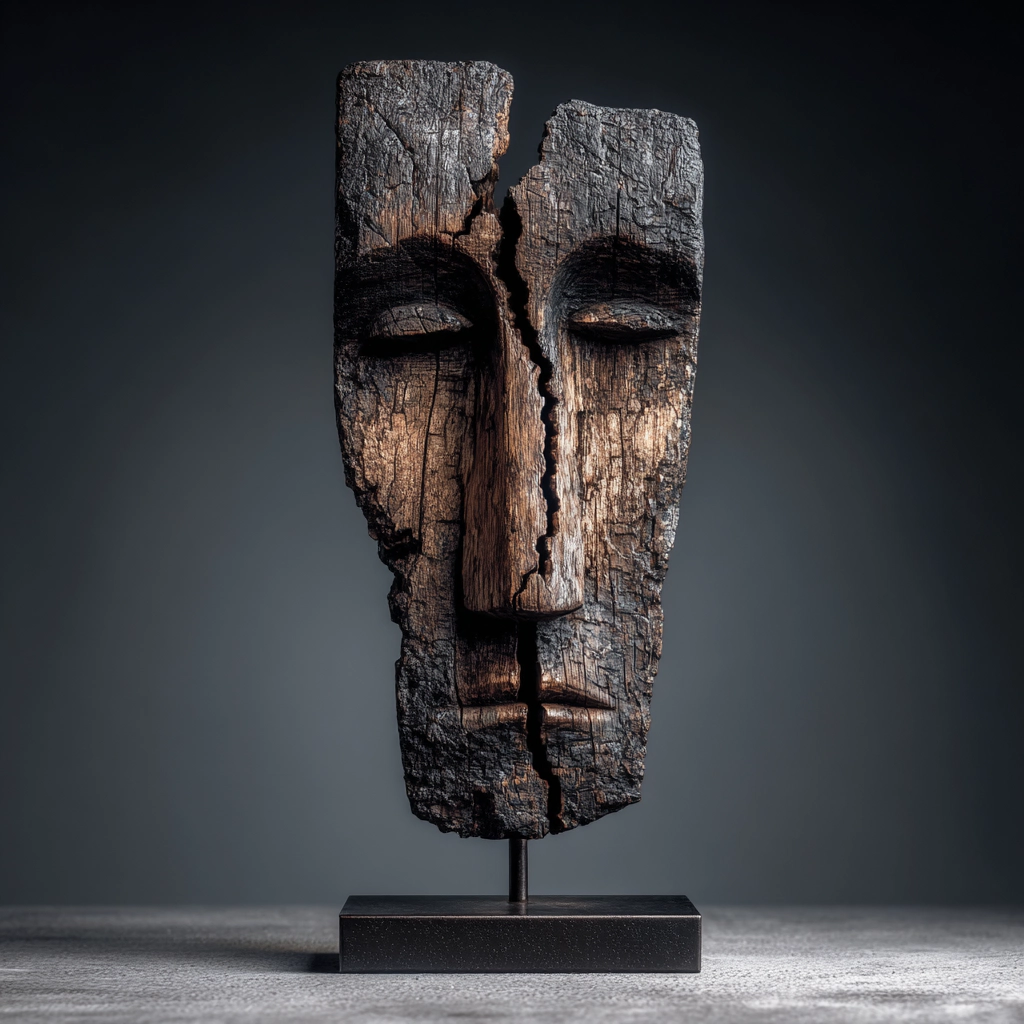 Fractured Serenity l Wood Sculpture
