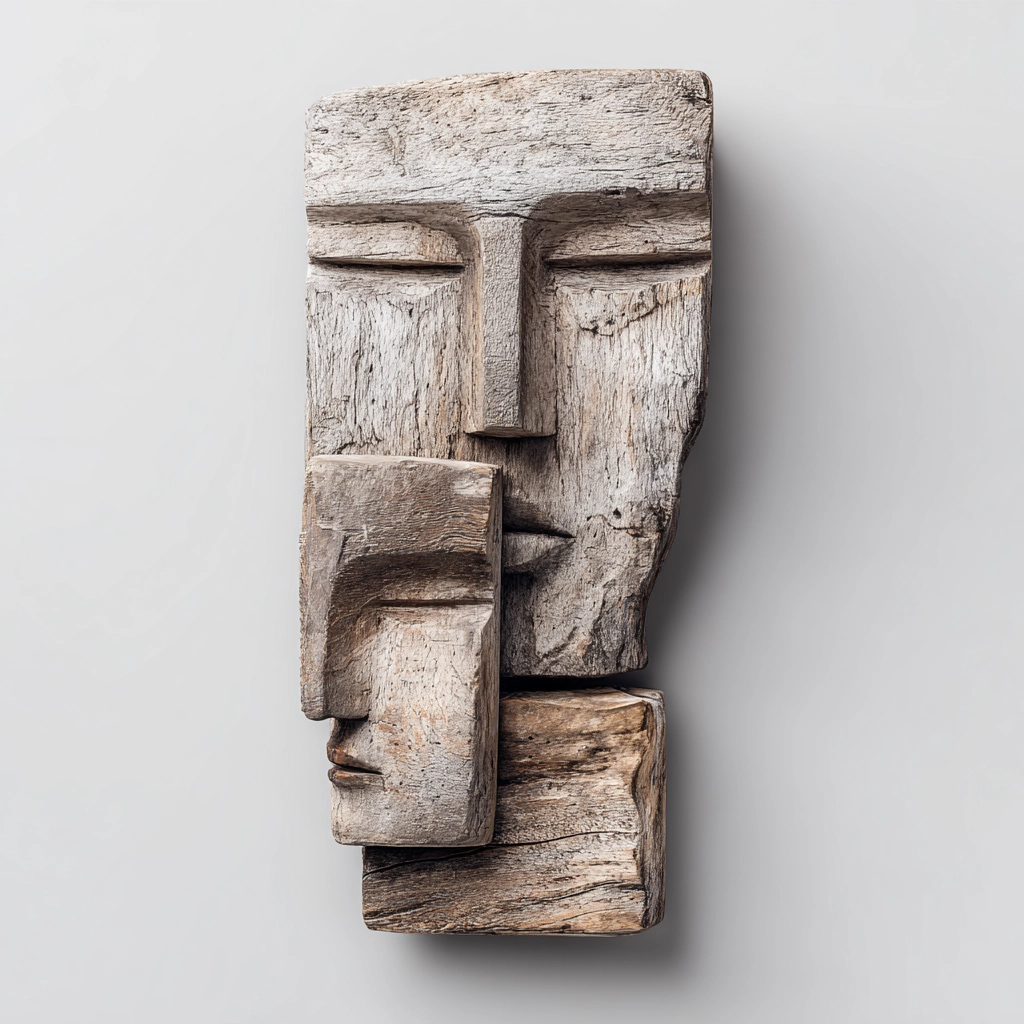 Dual-Face Layered Wall Sculpture  Wood Sculpture
