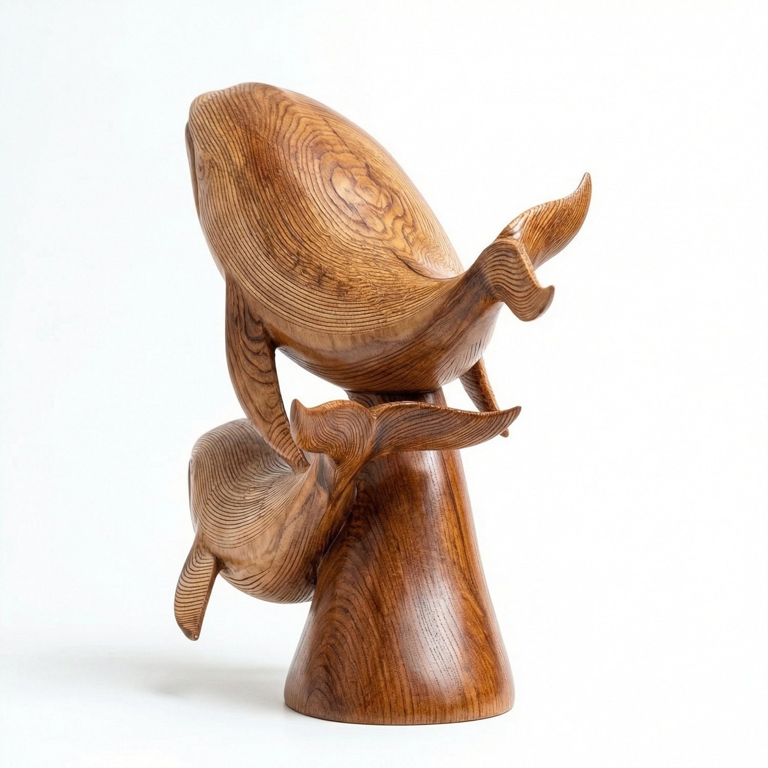 Whale Duo | Wood Sculpture