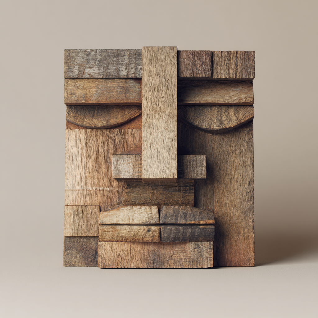 Blockhead: Timeless Totem｜ Wood Sculpture