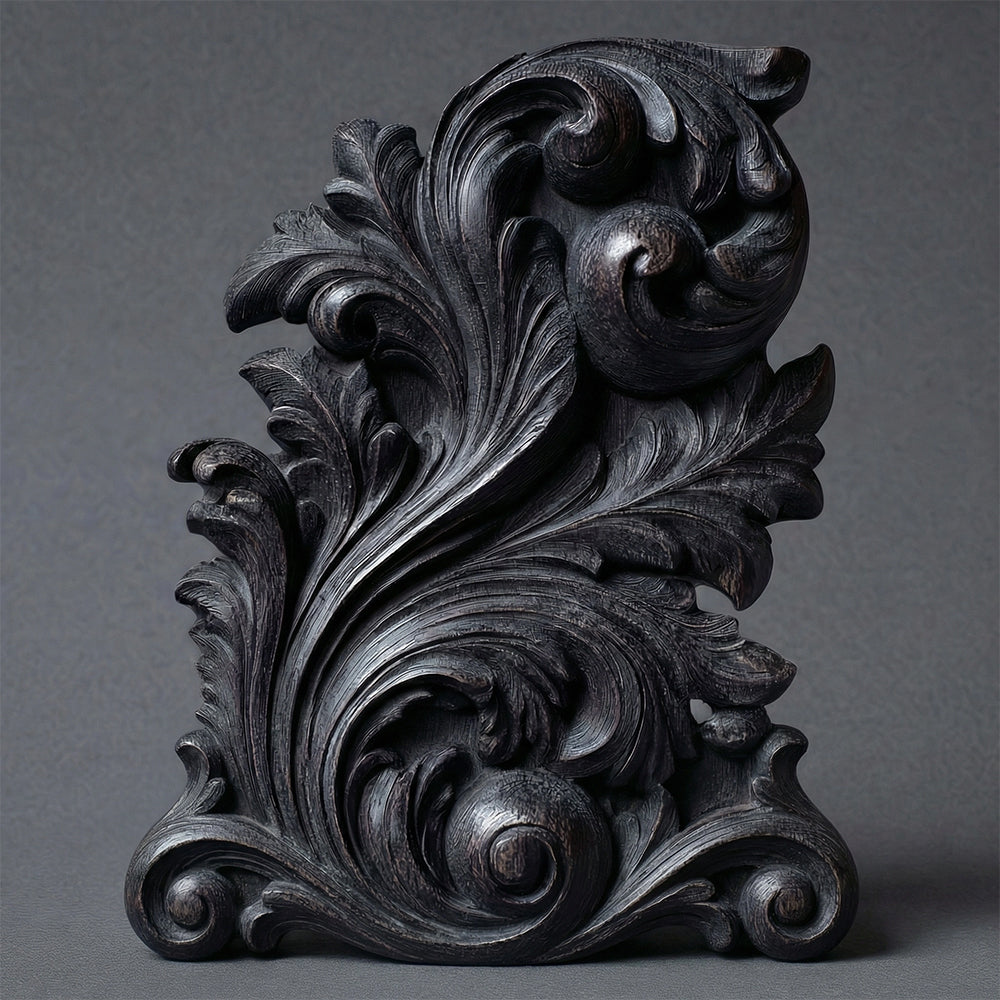 Obsidian Scroll | Wood Sculpture