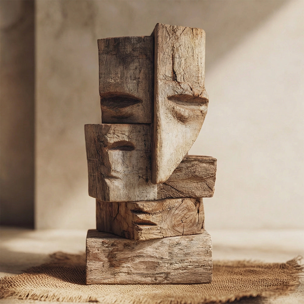 Faces of the Unseen £ü Wood Sculpture