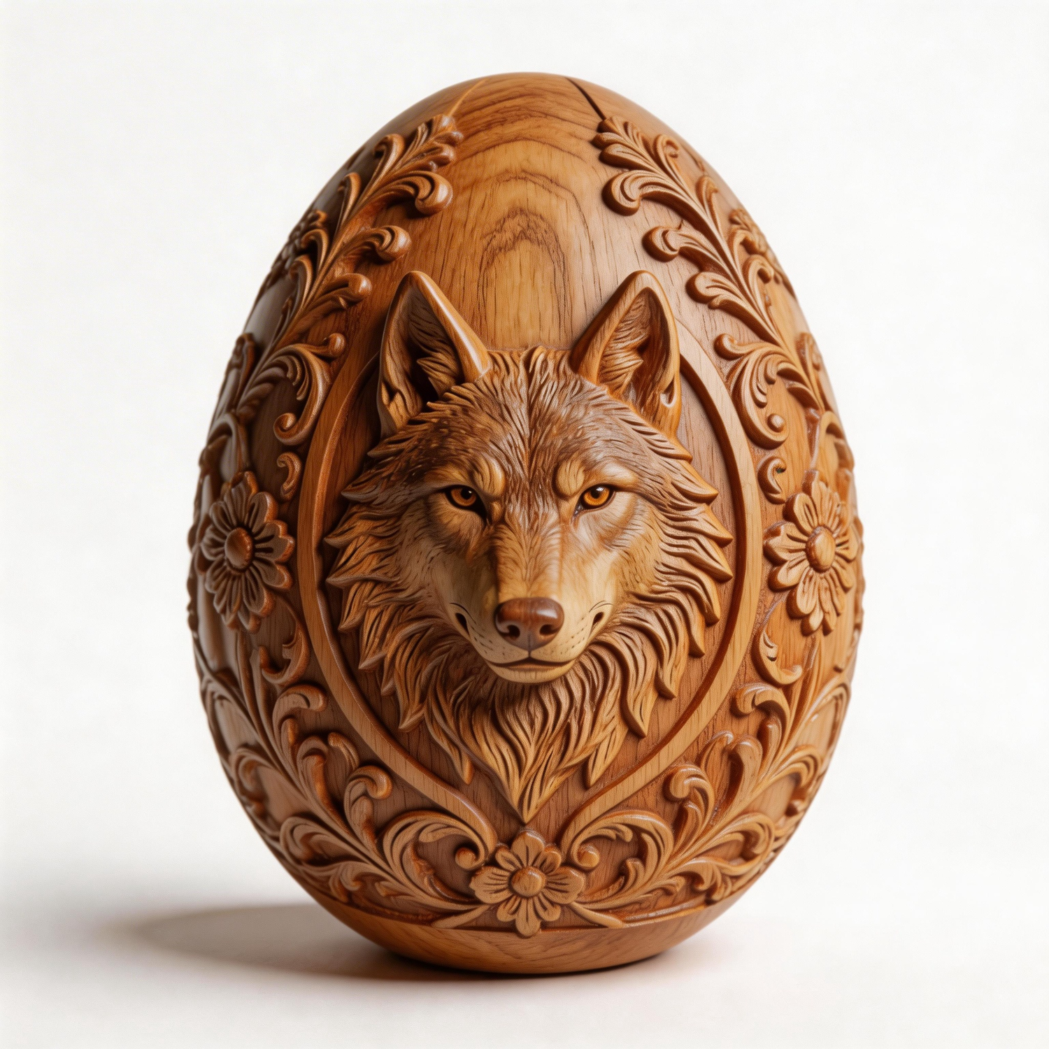 Lupine Sovereign| Wood Sculpture