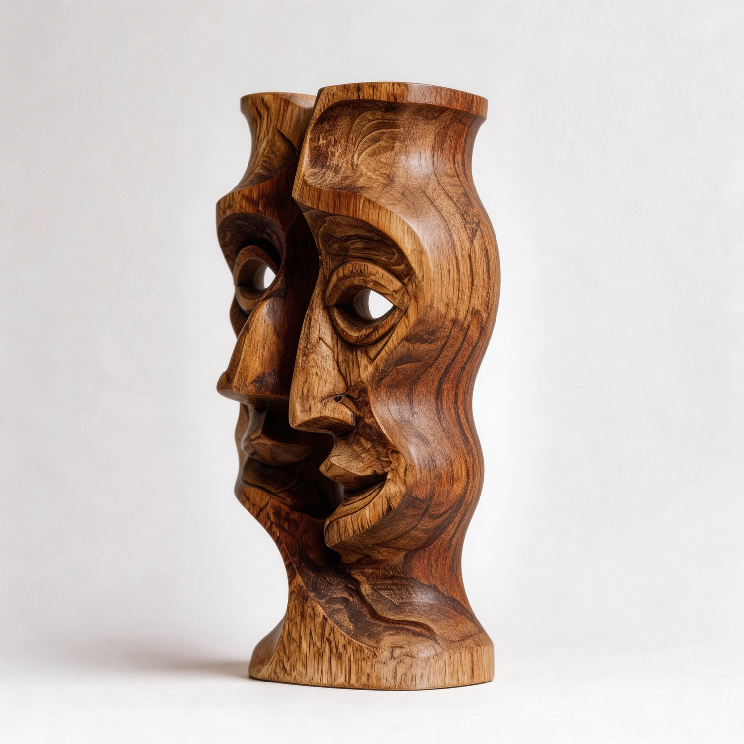 Duo of the Whispering Grain| Wood Sculpture
