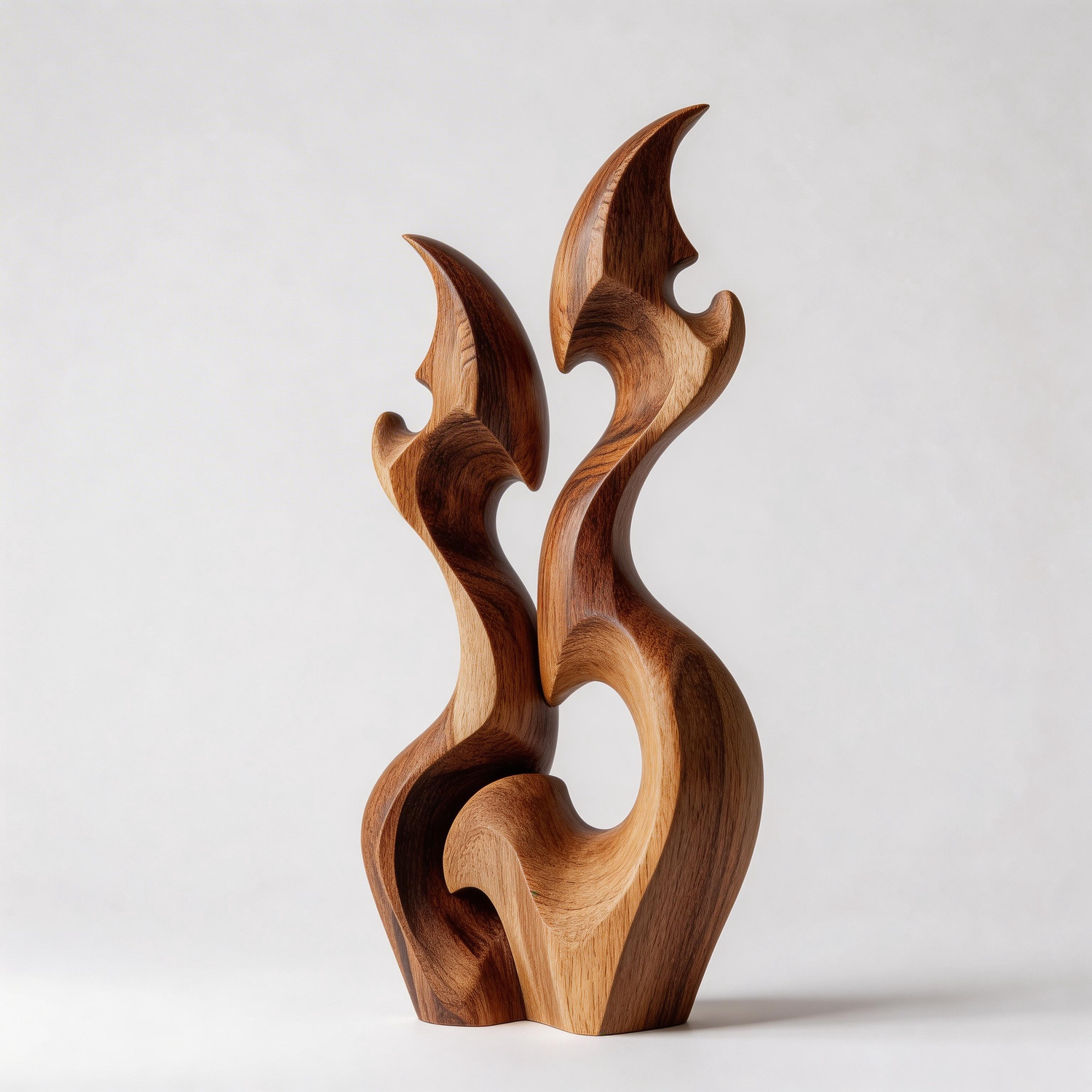 Sylvan Duality: The Entwined Spirits｜ Wood Sculpture