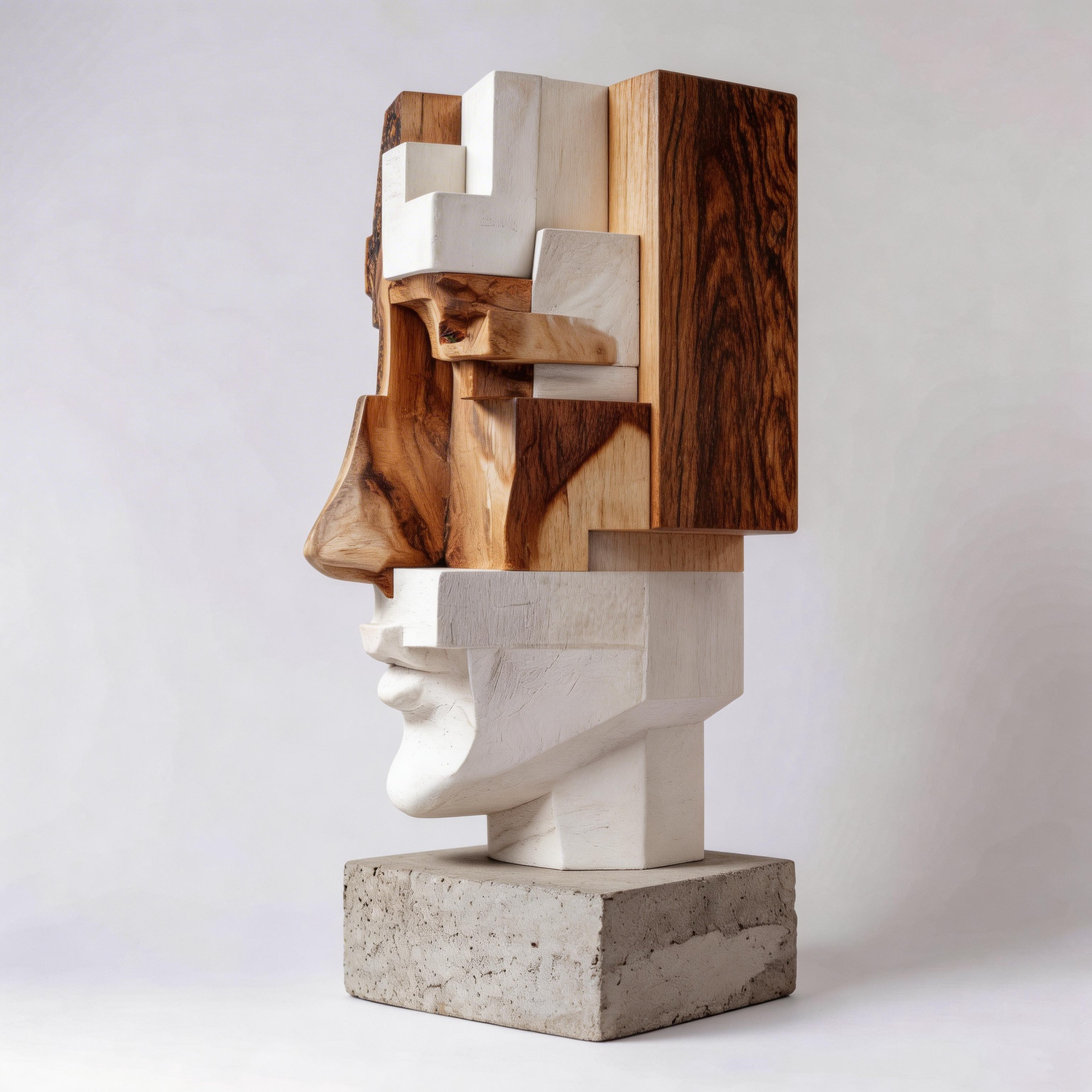 Deconstructed Visage｜ Wood Sculpture