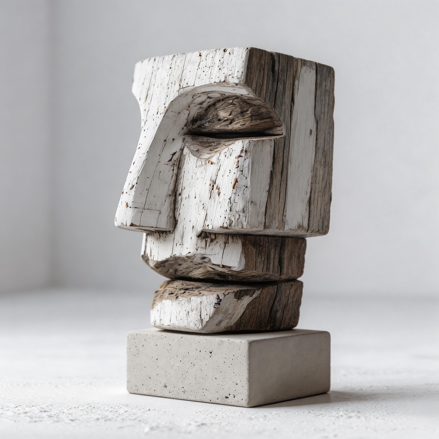 The Split Block Mask｜ Wood Sculpture