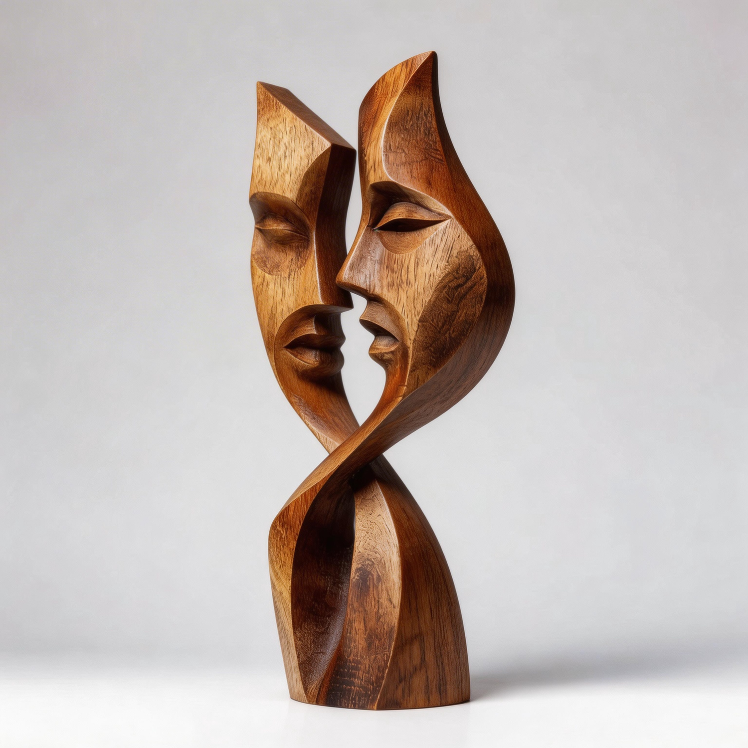 Eternal Embrace: The Intertwined Lovers｜ Wood Sculpture