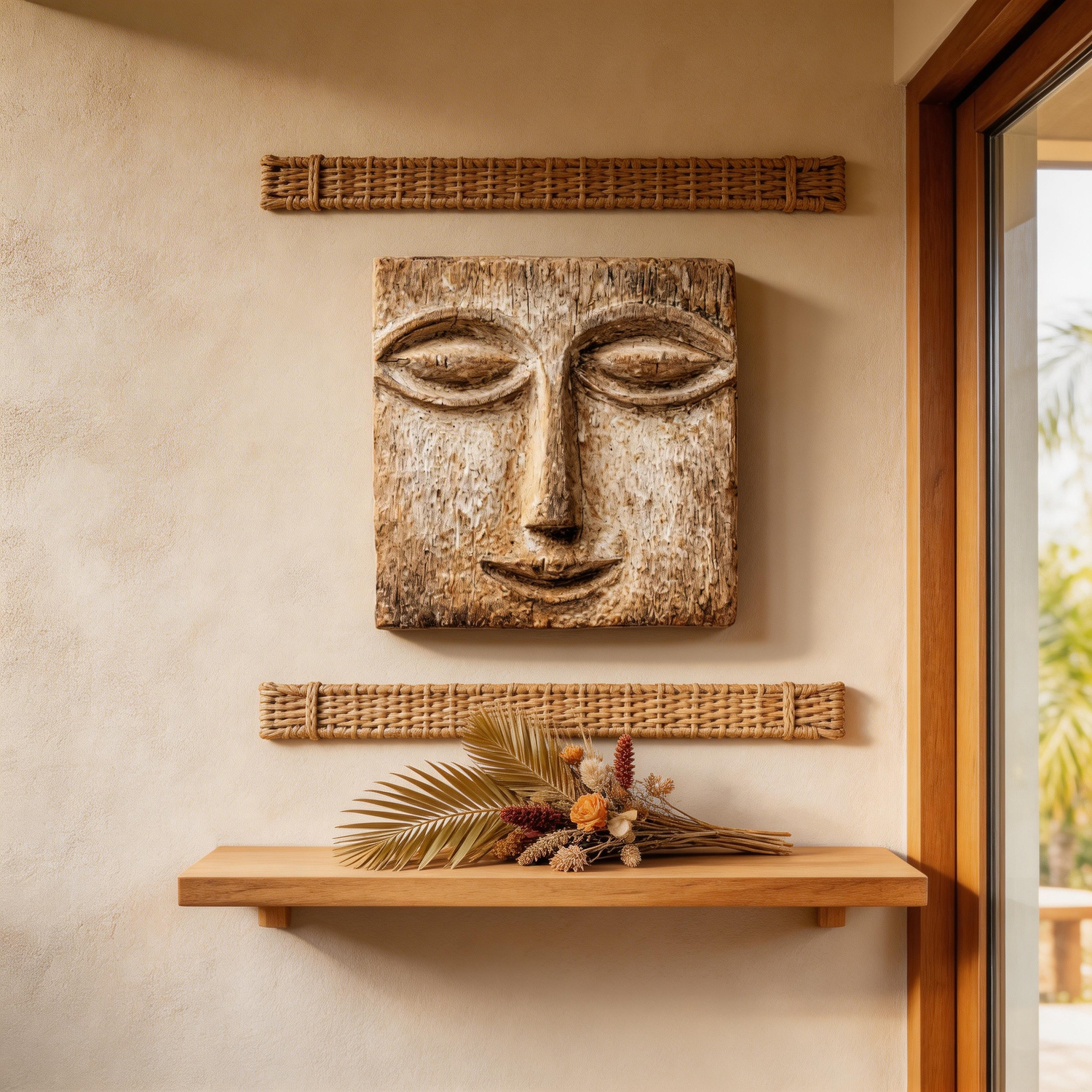 Meditative Face Relief｜ Wall Sculpture