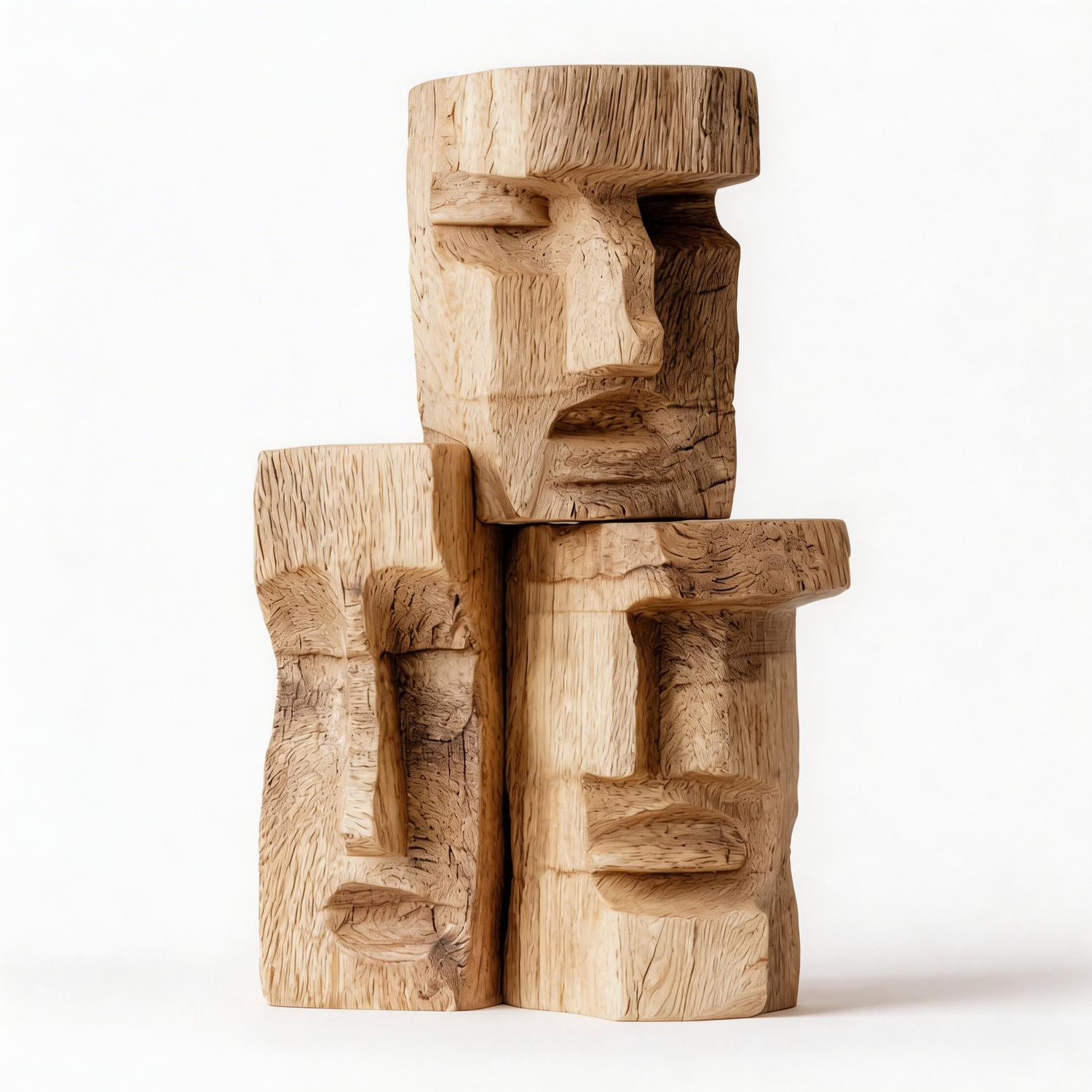 Triad of Silence l Wood Sculpture
