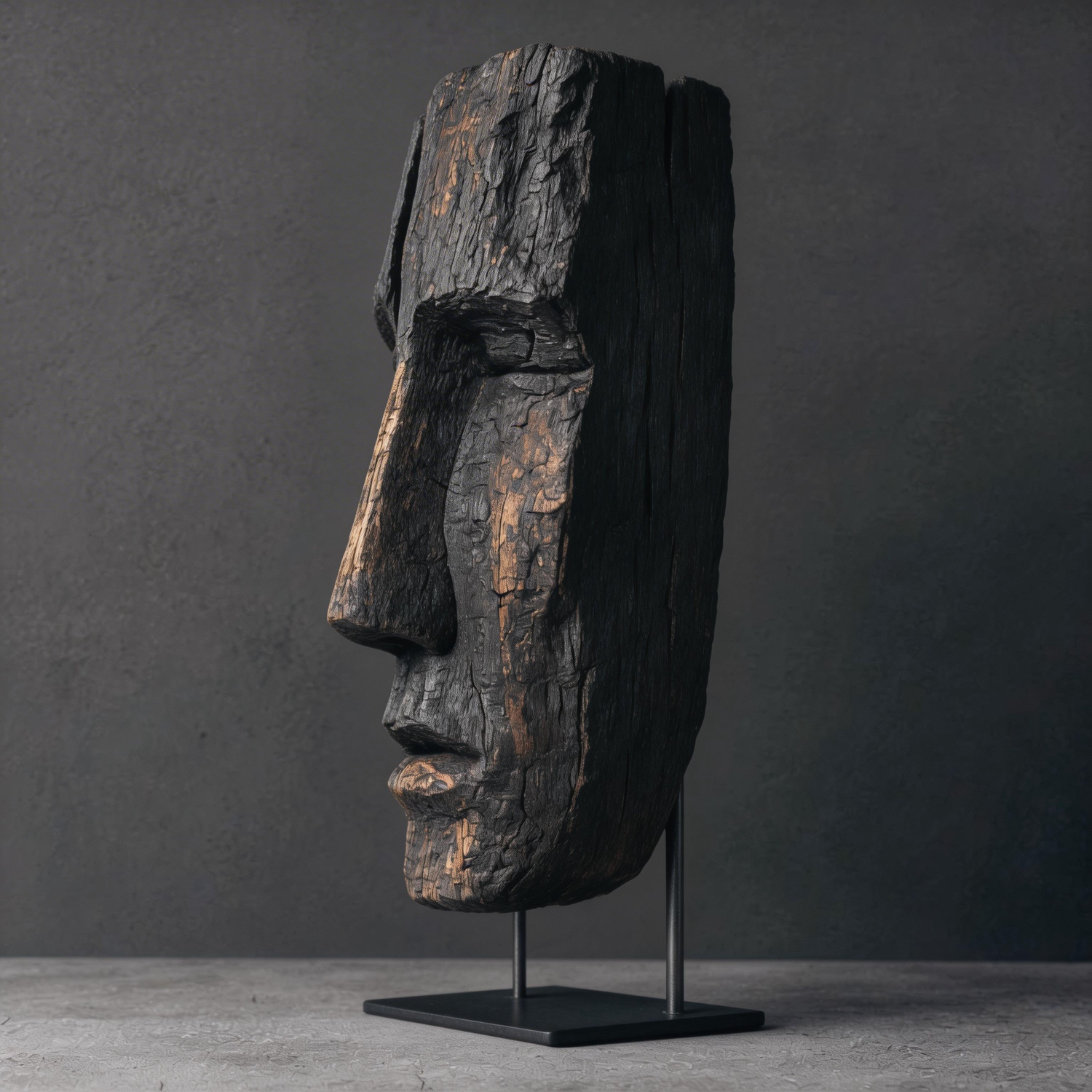 Split Slumber Ancestral Mask l Wood Sculpture