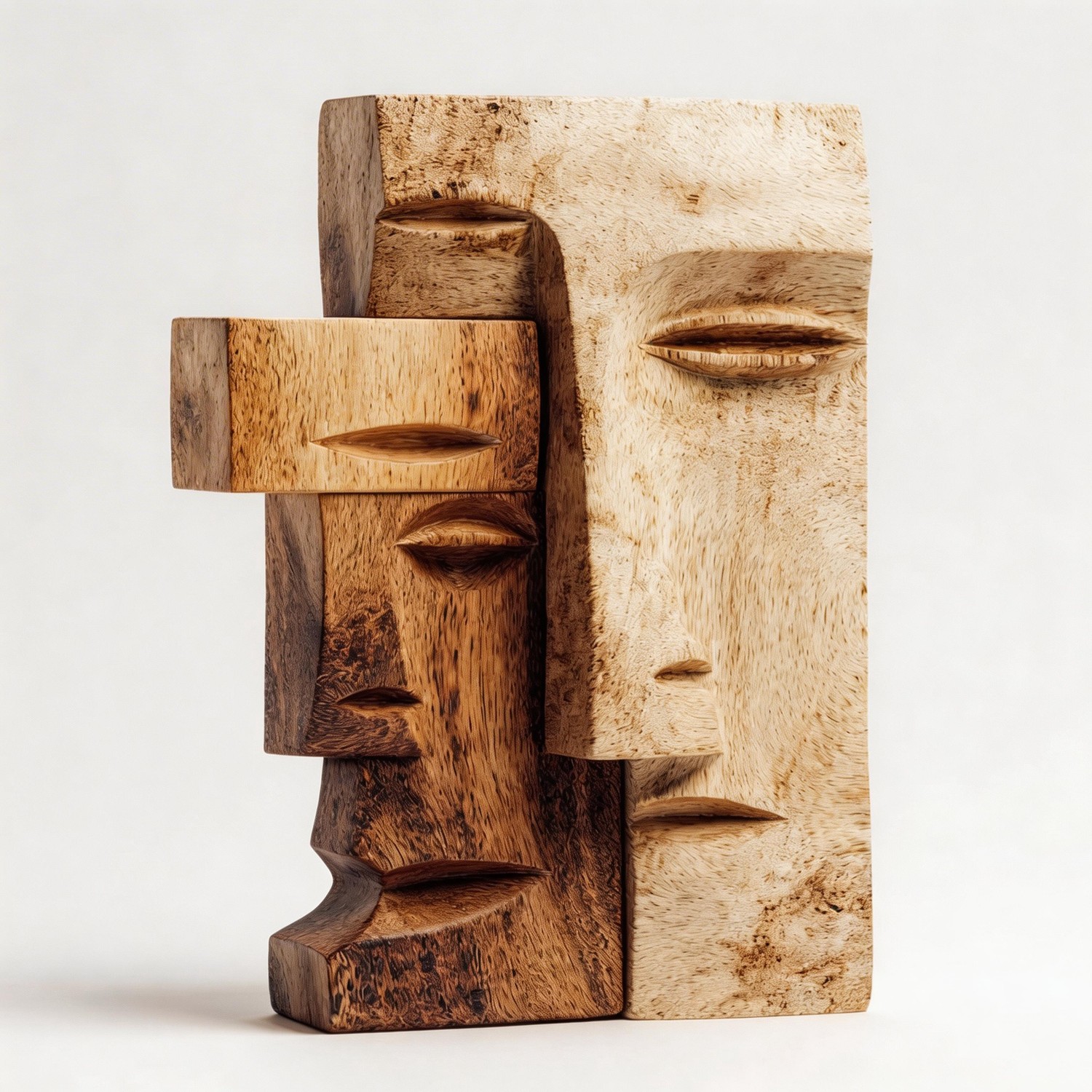 Dual Visions l Wood Sculpture