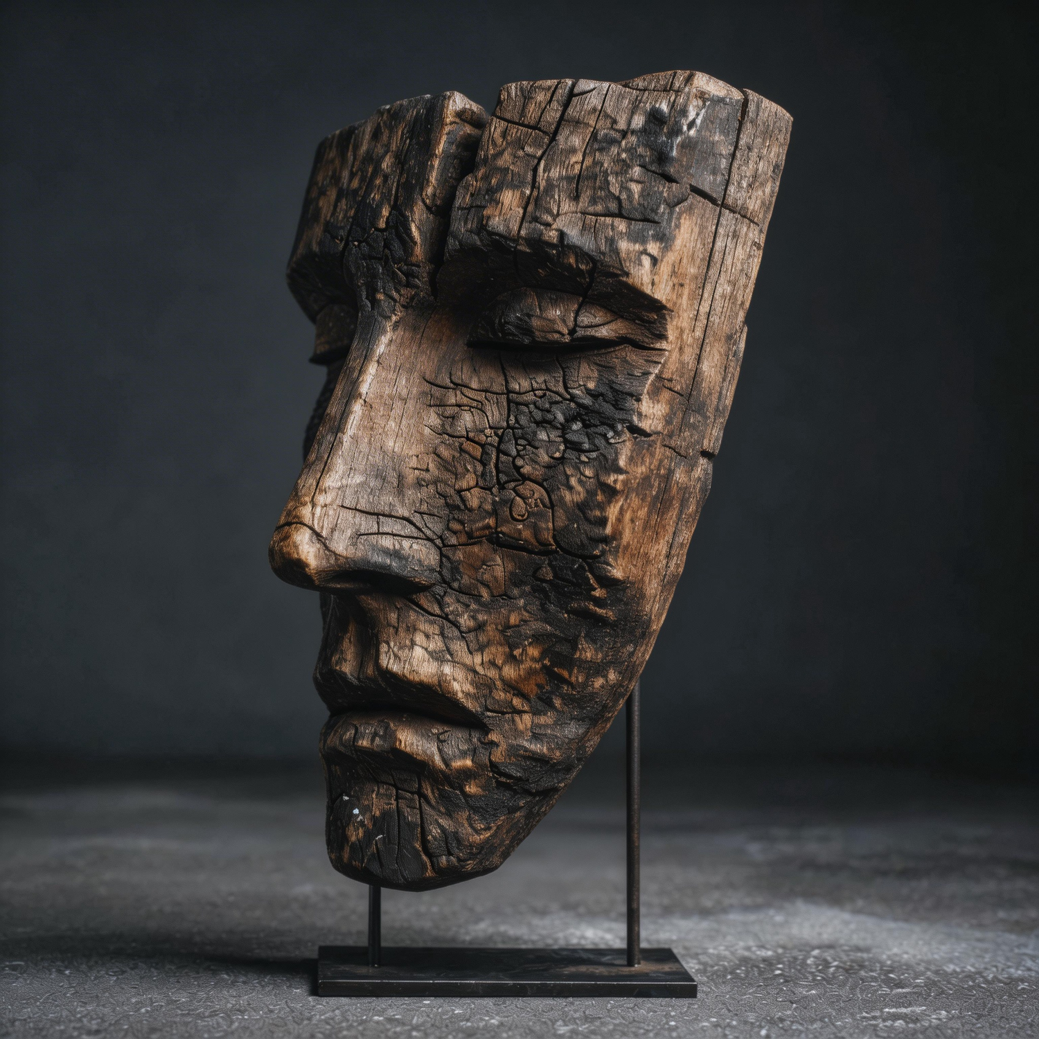 Cracked Serenity l Wood Sculpture